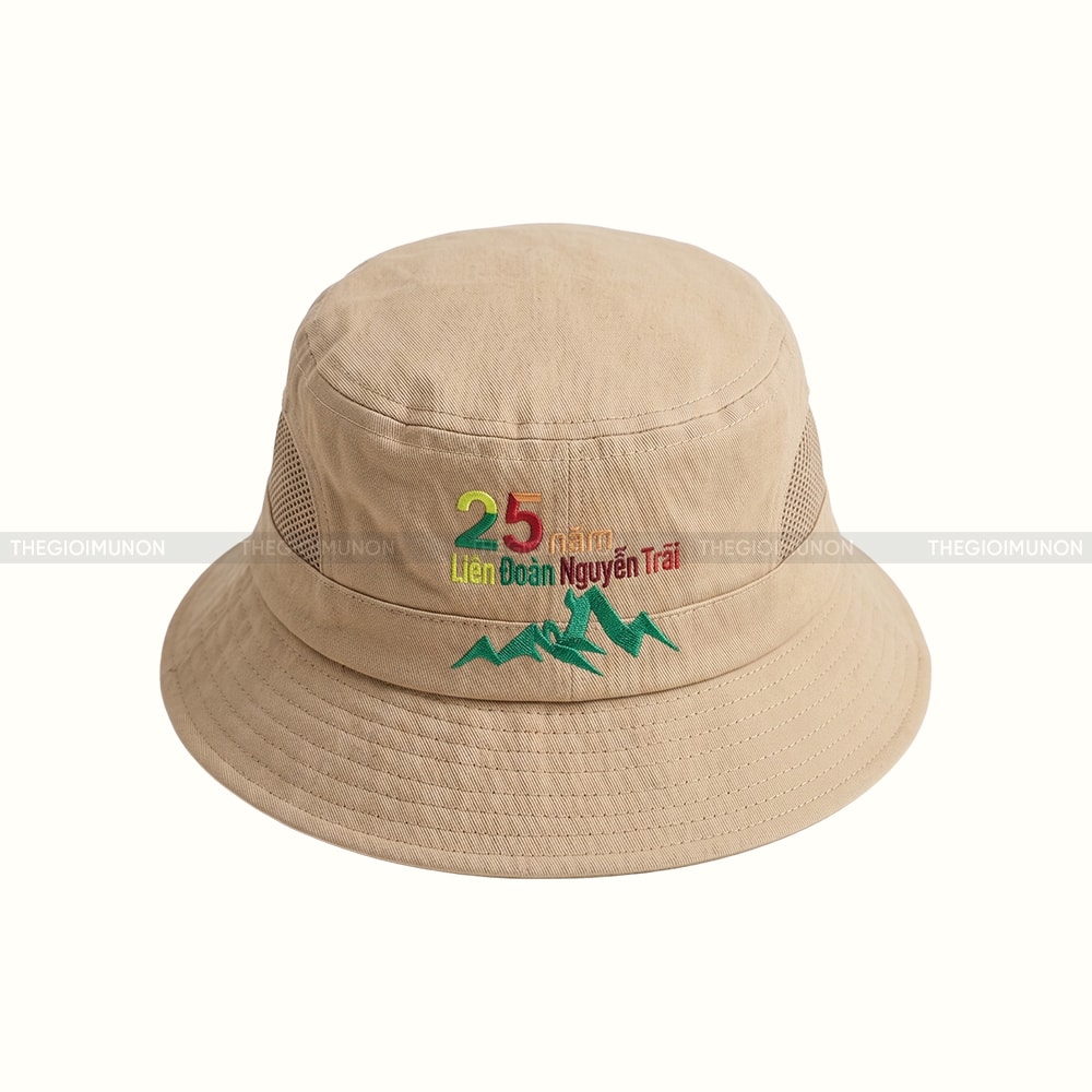 May nón bucket chất liệu kaki cao cấp 2