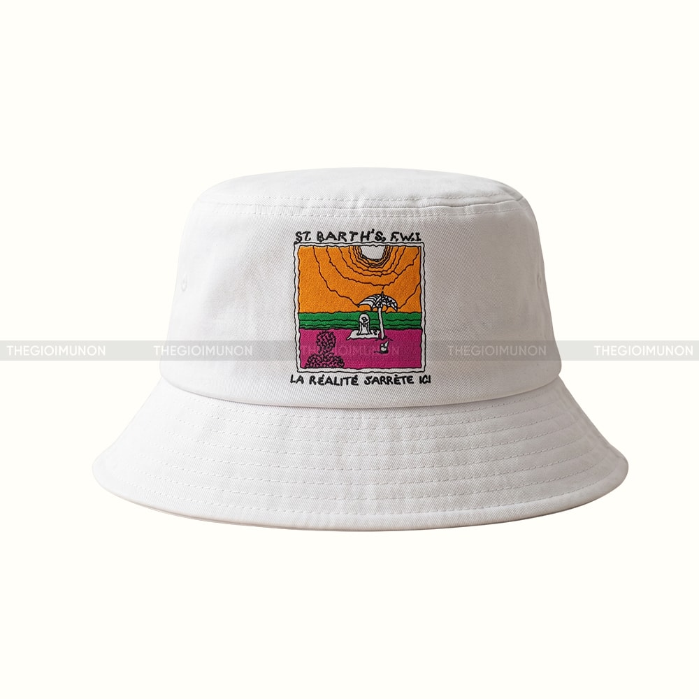 May nón bucket in logo quảng bá thương hiệu 6