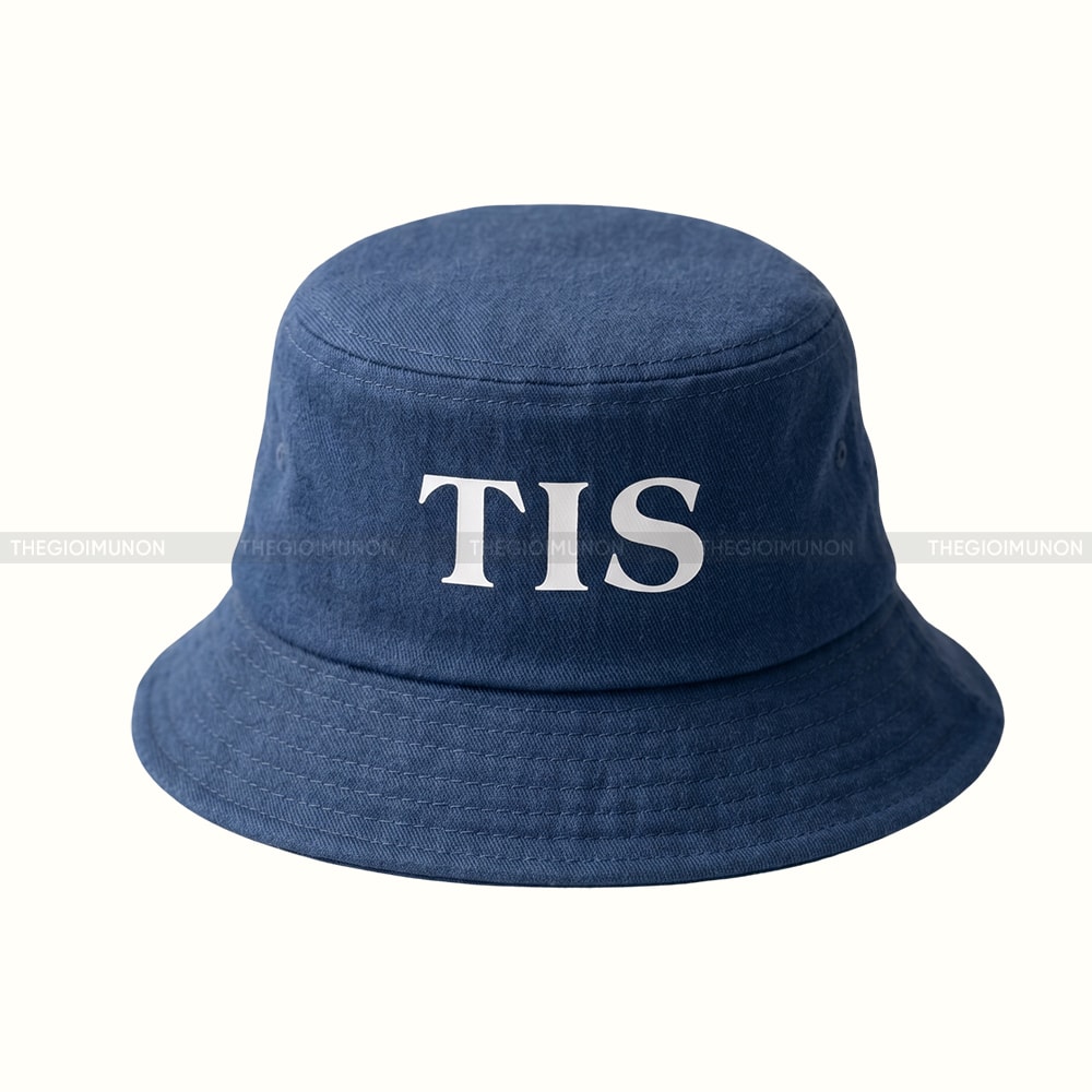May nón bucket in logo theo yêu cầu 1